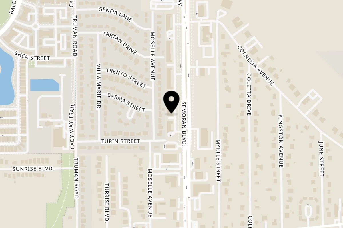 Map showing the location of Tacos vs. Pizza on 1502 N Semoran Blvd #100 in Orlando